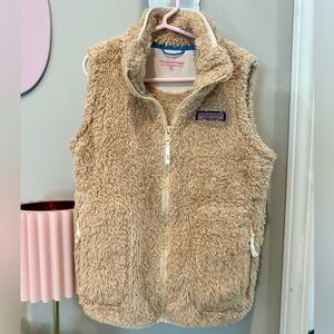 Vineyard Vines Kids Beige Sherpa Vest